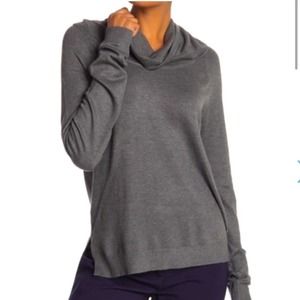 Cyrus Charcoal Grey Cowl Neck Sweater Size Large